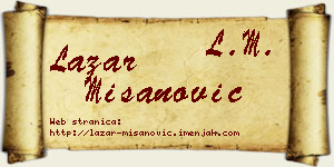 Lazar Mišanović vizit kartica